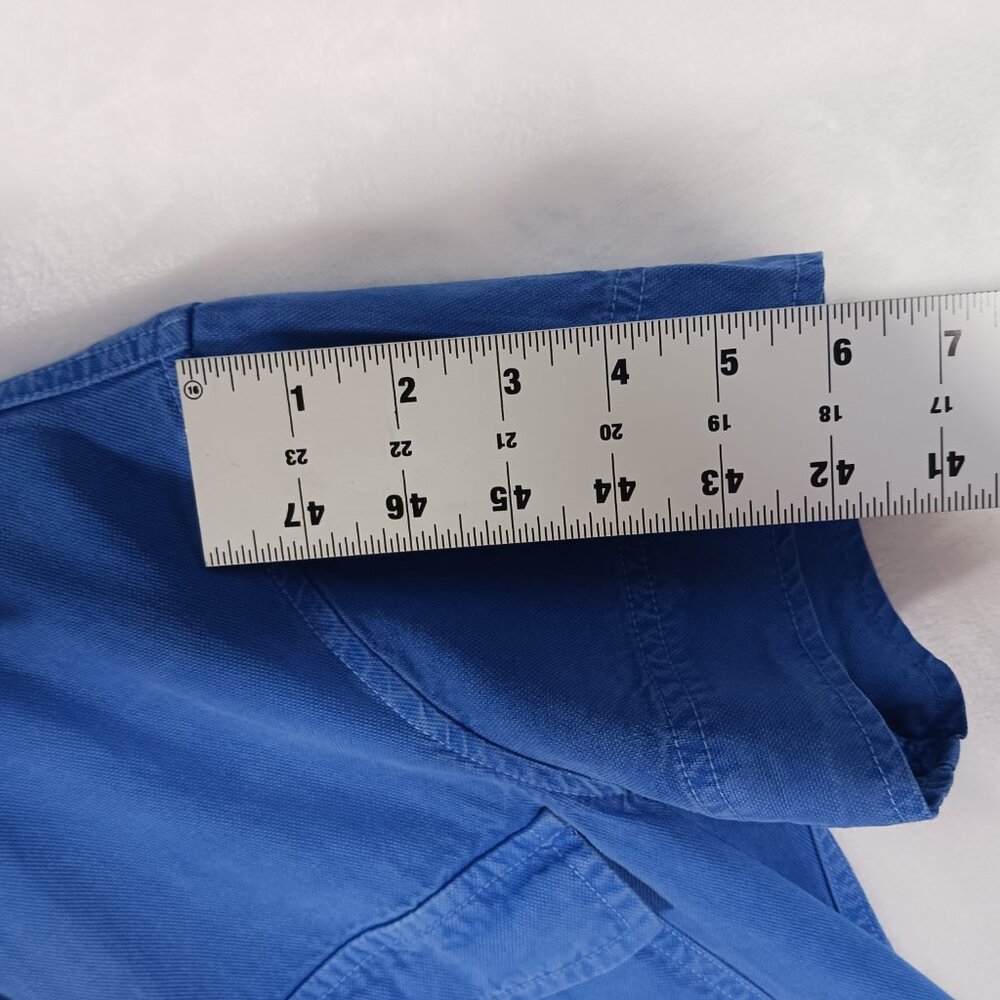 J. Crew Preppy Cobalt Blue, Short Sleeve Dress, Size 4, 3/4 Button Down, Pockets - Picture 14 of 16